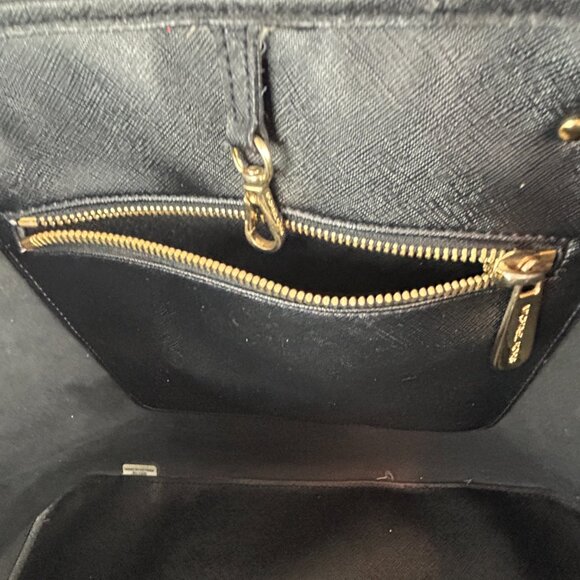 Authentic Michael Kors Jet Set Saffiano Leather Tote Bag Large Black Travel